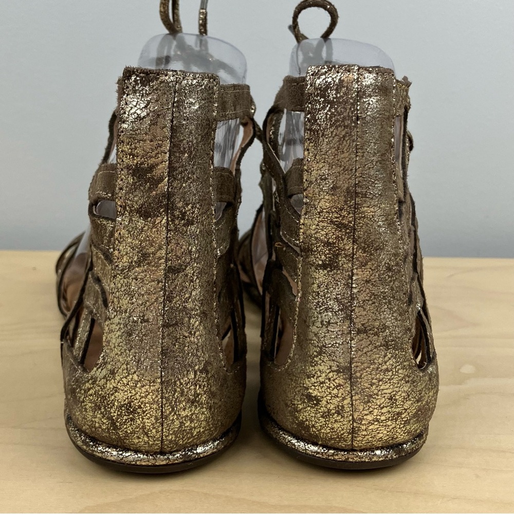 Gentle Souls Women’s Size 9.5 M Break My Heart 3 Gold Leather Gladiator Sandals - Picture 7 of 15